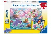 Puslespill - Ravensburger Godteriverden 3x49 brikker - 12004260