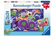 Puslespill - Ravensburger Monstertrucker 2x24 brikker - 12004259