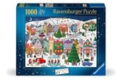 Puslespill - Ravensburger Julebyen 1000p Blokk - 12001758