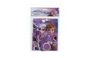 Skoleutstyr - Frozen Writing set - with spiral pad A5 w/60 ruled sheets (soft cover for A5 spiral pad 350gsm) multi-colour pen stickers sheet pencil eraser small note pad w/40 sheets - 119406128