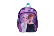 Skoleutstyr - Frozen Small backpack w/2 zipped front pockets 2 mesh side pockets reflectors on straps cushioned shoulder straps and chest strap 300D nylon H 26.5 cm W 21 cm D 10 cm. Volume: 5 liter - 119409435