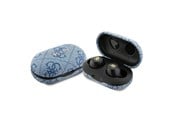 Hodetelefoner - GUESS 4G Metal Bluetooth headphones with ENC docking station - blue - 3666339220853