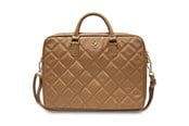 Veske/Hylster/Sekk til bærbar PC - GUESS Quilted 4G bag for a 16" laptop - brown - 3666339210953