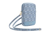 Mobil - Andre tilbehør - GUESS Zip GCube Bottom Stripe phone bag - blue - 3666339210687