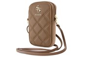 Mobil - Andre tilbehør - GUESS Zip Quilted 4G bag - brown - 3666339210717