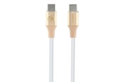 USB - GUESS Ebossed Logo USB-C / USB-C Cable 1.5m Fast Charging - Gold - 3666339171414