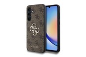 Mobil - Deksel og etui - GUESS 4G Big Metal Logo case for Samsung Galaxy A35 - brown - 3666339259600