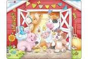 Puslespill - Larsen Puzzles Puzzle: Cute Animals in the Barn – 21 pieces Maxi (36.5 x 28.5 cm) 2D Puslespill - BM9