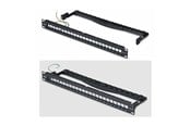 Tilbehør - StarTech.com Startech blank keystone patch panel - 1U - 19" - with cable management bar for RJ45 - TAA Compliant - C6PANELSTP241U