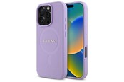 Mobil - Deksel og etui - GUESS Saffiano MagSafe case for iPhone 16 Pro Max - purple - 3666339346294
