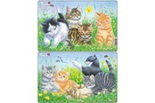 Puslespill - Larsen Puzzles Cute Kittens Puzzle 2 assorted designs – 10 pieces Midi (28.5 cm x 18.3 cm) 2D Puslespill - CU5