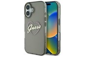 Mobil - Deksel og etui - GUESS IML Heart Case for iPhone 16 Plus - Black - 3666339306816