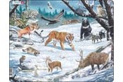 Puslespill - Larsen Puzzles Puslespill Vinterdyreliv i Sibir og Nordøst 2D Puslespill - FH34