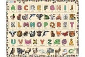 Puslespill - Larsen Puzzles Animal Alphabet Puzzle – 29 pieces Maxi (36.5 x 28.5 cm) 2D Puslespill - LS4329-DK