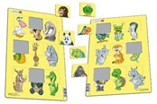 Puslespill - Larsen Puzzles Animal Match-2 Puzzle (Assorted) – 9 pieces Midi (28.5 cm x 18.3 cm) 2D Puslespill - N6