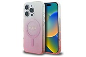 Mobil - Deksel og etui - GUESS IML Glitter Gradient MagSafe Case for iPhone 16 Pro - Pink - 3666339301576