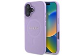 Mobil - Deksel og etui - GUESS Saffiano MagSafe iPhone 16 Case - Purple - 3666339346263
