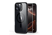 Mobil - Deksel og etui - ESR Classic Hybrid Halolock MagSafe Case + Tempered Glass for iPhone 16 Pro Max - Clear with Black Frame - 4894240243589