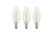 LED-lyspære - EGLO LED-lyspære E14 C35 KLAR 2700K 470LM 3 STK E14 - 117611