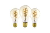 LED-lyspære - EGLO LED-lyspære E27 A60 AMBER 2200K 500LM 3STK E27 - 113141
