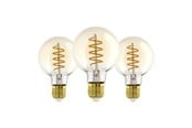 LED-lyspære - EGLO LED-lyspære E27 G80 AMBER 2200K 500LM 3STK E27 - 113139