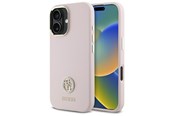 Mobil - Deksel og etui - GUESS Silicone Logo Strass 4G case for iPhone 16 - light pink - 3666339328887