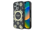 Mobil - Deksel og etui - GUESS IML Peony On 4G Background MagSafe case for iPhone 16 Pro - black - 3666339299927