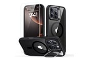 Mobil - Deksel og etui - ESR Classic Hybrid Kickstand Halolock MagSafe Case Set + Tempered Glass for iPhone 16 Pro - Clear - 4894240243824