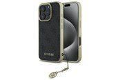 Mobil - Deksel og etui - GUESS 4G Charms Collection case for iPhone 16 Pro - black - 3666339345983