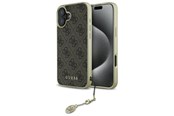 Mobil - Deksel og etui - GUESS 4G Charms Collection case for iPhone 16 - brown - 3666339345921