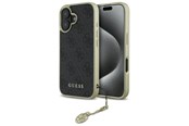 Mobil - Deksel og etui - GUESS 4G Charms Collection case for iPhone 16 - black - 3666339345969