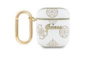 Mobil - Andre tilbehør - GUESS GUA2PG4GPH AirPods 1/2 cover white/white 4G Hook - 3666339310622