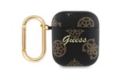 Mobil - Andre tilbehør - GUESS GUA2PG4GPK AirPods 1/2 cover black/black 4G Hook - 3666339310585