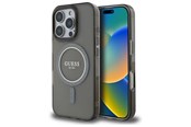 Mobil - Deksel og etui - GUESS IML Glitter Circle MagSafe case for iPhone 16 Pro Max - black - 3666339307431