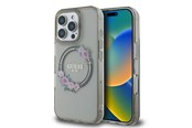 Mobil - Deksel og etui - GUESS GUHMP16XHFWFCK iPhone 16 Pro Max 6.9" black/black hardcase IML Flowers Wreath MagSafe - 3666339346379