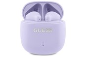 Hodetelefoner - GUESS Bluetooth headphones GUTWSJ14ESGU TWS + docking station purple/purple Printed Classic Logo - 3666339294816