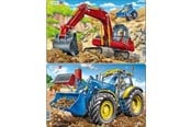 Puslespill - Larsen Puzzles Tractors and Excavators Puzzle – 15 pieces Midi (28.5 cm x 18.3 cm) 2 assorted designs 2D Puslespill - U19