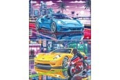Puslespill - Larsen Puzzles "Elegant Sports Cars in the City" Jigsaw Puzzle – 30 pieces Midi (28.5 x 18.3 cm) 2 assorted designs 2D Puslespill - U21