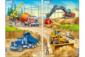 Puslespill - Larsen Puzzles Construction Jigsaw Puzzle (2 assorted designs) – 20 pieces Midi (28.5 cm x 18.3 cm) 2D Puslespill - U4