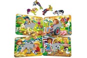 Puslespill - Larsen Puzzles "Children on the Farm" Jigsaw Puzzle 4 assorted designs – 9 pieces Mini (18.3 x 14.3 cm) 2D Puslespill - Z11