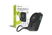 Nødlader - Mobile Origin PB19 Qi2 TFT Display Semi-solid Power Bank (w/ Built in USB-C cable) - Black - 10000 mAh - MO-TDS-PB19-BLK