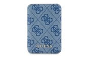 Nødlader - GUESS Powerbank inductive 15W GUPB5FP4EMGB 5000mAh blue/blue 4G Leather Metal Logo MagSafe - 5000 mAh - 3666339210601