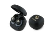 Hodetelefoner - GUESS Bluetooth headphones GUTWSJ144ESK TWS + docking station black/black Iridescent 4G Printed Logo - 3666339343248
