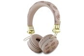 Hodetelefoner - GUESS Bluetooth ENC GUBH70EPOSMW Brown/Brown Peony Script Round Shape Headphones - 3666339328979
