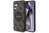 Mobil - Deksel og etui - GUESS 4G Round Patch Classic Logo MagSafe Case for Samsung Galaxy S25 Plus - Brown - 3666339448967