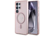 Mobil - Deksel og etui - GUESS Glitter Circle Classic Logo MagSafe case for Samsung Galaxy S25 Ultra - pink - 3666339449780