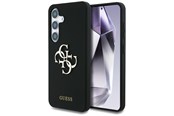 Mobil - Deksel og etui - GUESS Silicone Big 4G Logo Bottom Script case for Samsung Galaxy S25 - black - 3666339449360