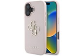 Mobil - Deksel og etui - GUESS Grained Big 4G Logo Small Classic Logo case for iPhone 16 - pink - 3666339424824