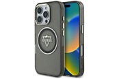 Mobil - Deksel og etui - GUESS IML Metal Mountain Logo MagSafe iPhone 16 Pro Case - Black - 3666339433680
