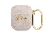 Mobil - Andre tilbehør - GUESS 4G Script Metal Collection Case for AirPods 1 / 2 - Pink - 3666339009755